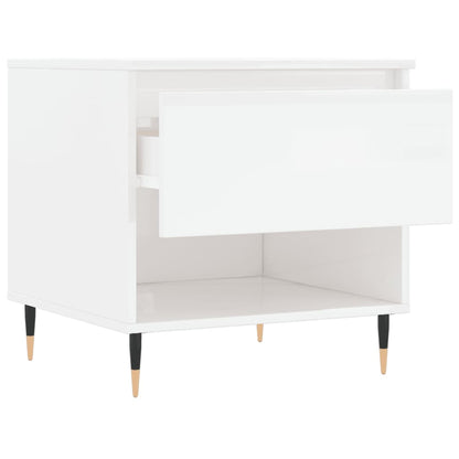 Coffee Tables 2 pcs High Gloss White 50x46x50 cm Engineered Wood