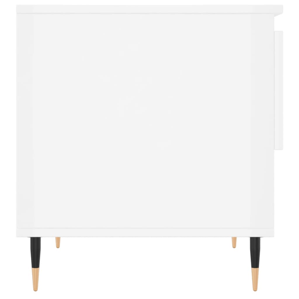 Coffee Tables 2 pcs High Gloss White 50x46x50 cm Engineered Wood