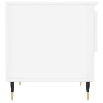 Coffee Tables 2 pcs High Gloss White 50x46x50 cm Engineered Wood