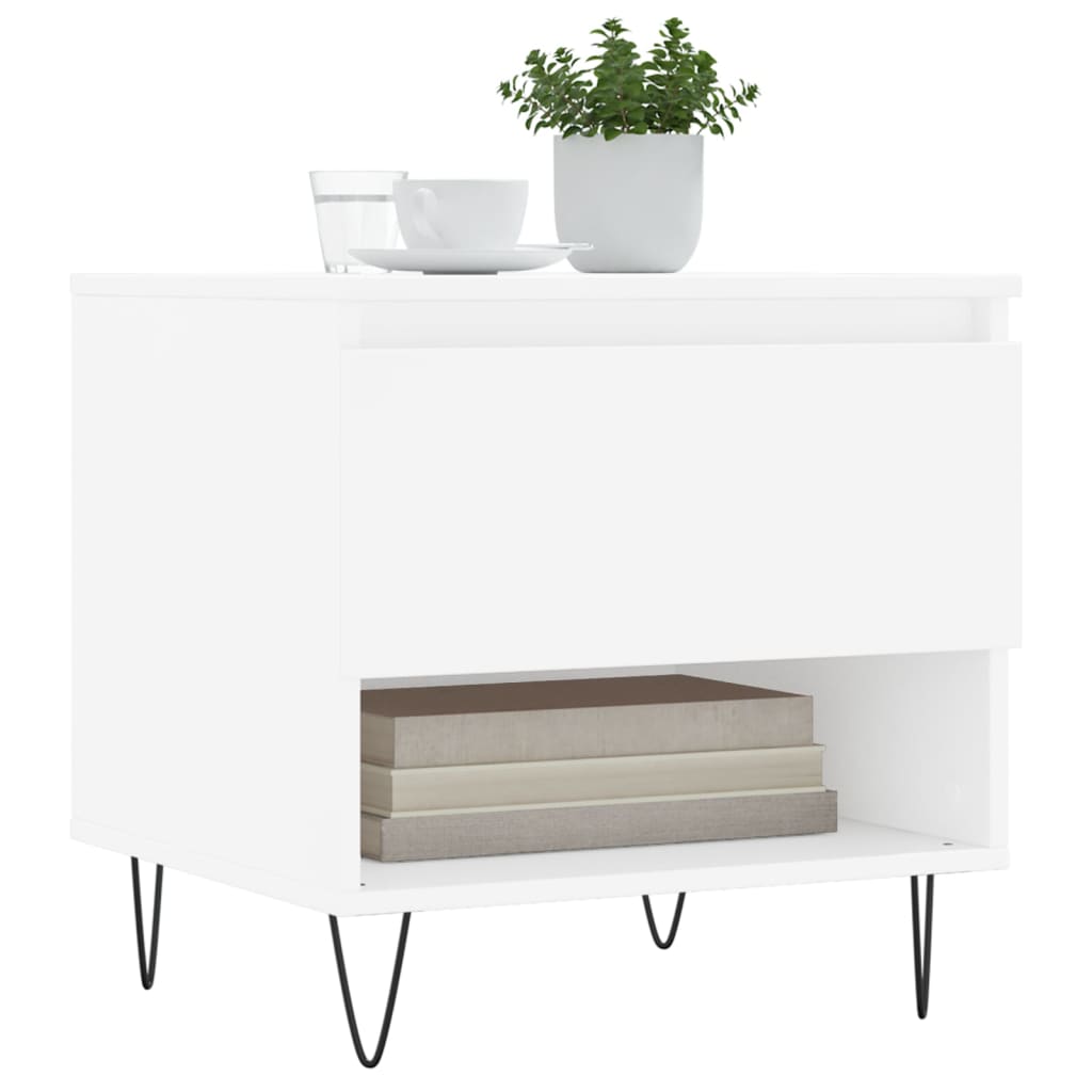 Coffee Tables 2 pcs White 50x46x50 cm Engineered Wood