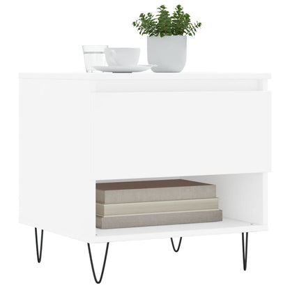 Coffee Tables 2 pcs White 50x46x50 cm Engineered Wood