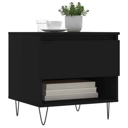 Coffee Tables 2 pcs Black 50x46x50 cm Engineered Wood