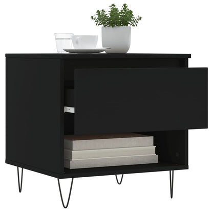Coffee Tables 2 pcs Black 50x46x50 cm Engineered Wood