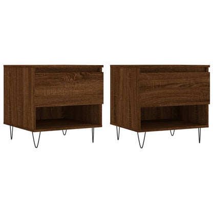 Coffee Tables 2 pcs Brown Oak 50x46x50 cm Engineered Wood