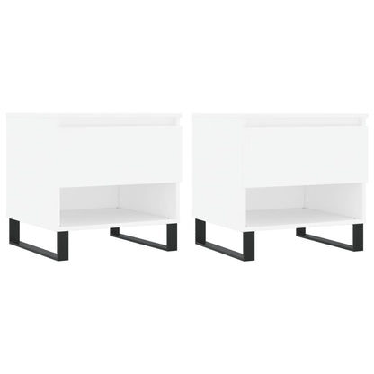 Coffee Tables 2 pcs White 50x46x50 cm Engineered Wood