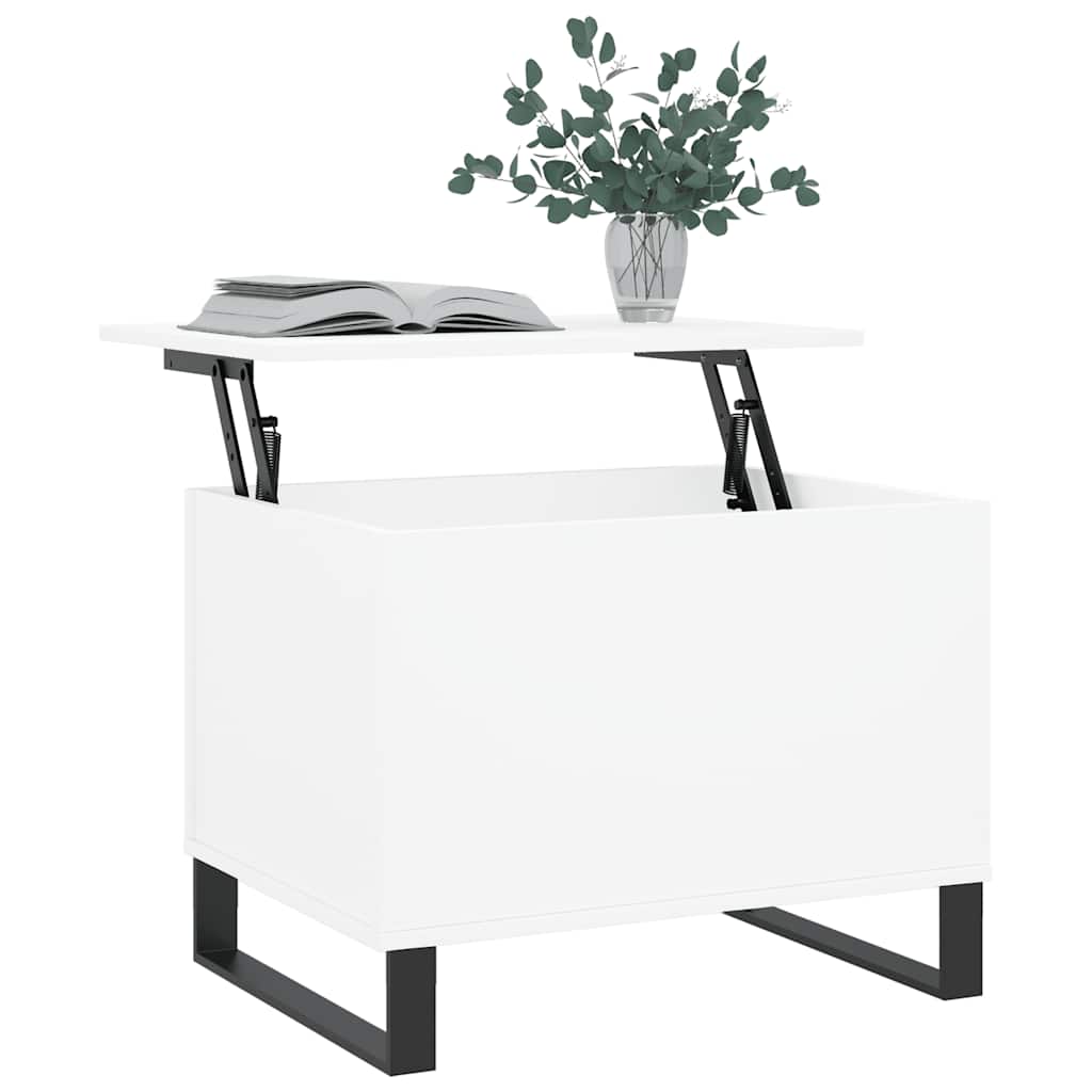 Coffee Table White 60x44.5x45 cm Engineered Wood