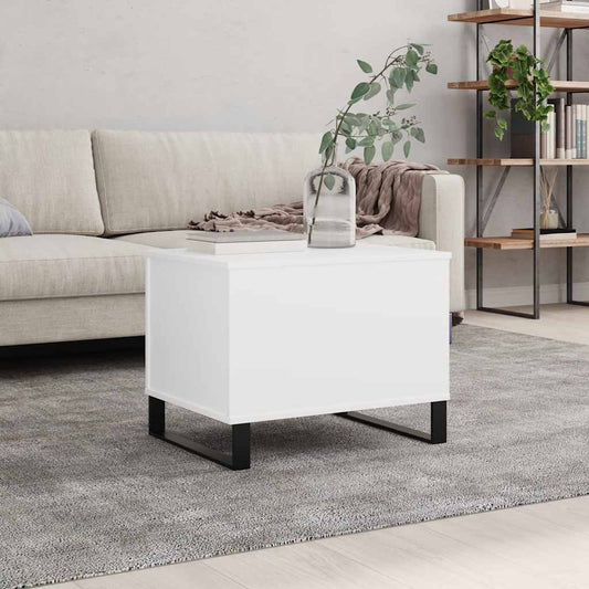 Coffee Table White 60x44.5x45 cm Engineered Wood