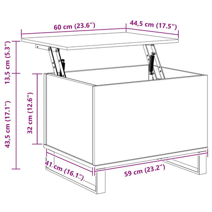 Coffee Table Sonoma Oak 60x44.5x45 cm Engineered Wood