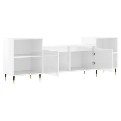 TV Cabinet High Gloss White 160x35x55 cm Engineered Wood