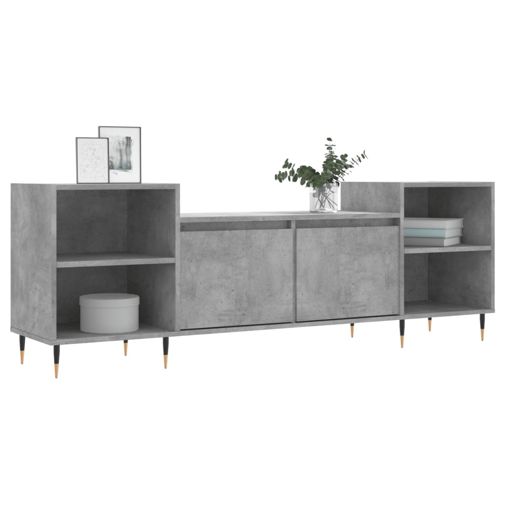 TV Cabinet Concrete Grey 160x35x55 cm Engineered Wood