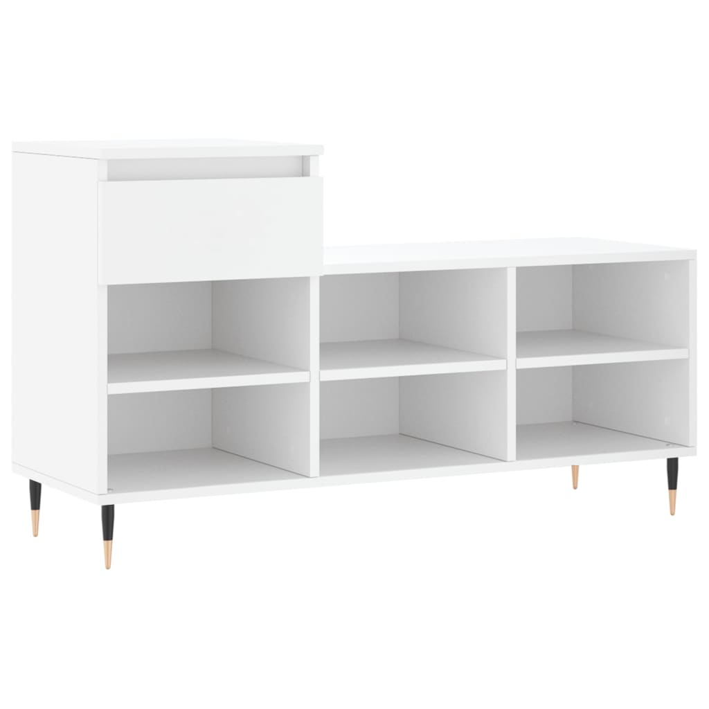 Shoe Cabinet White 102x36x60 cm Engineered Wood