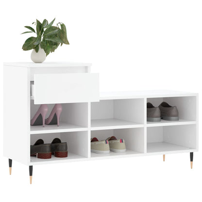 Shoe Cabinet White 102x36x60 cm Engineered Wood