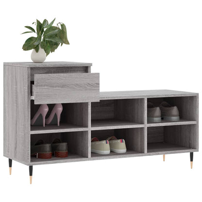 Shoe Cabinet Grey Sonoma 102x36x60 cm Engineered Wood