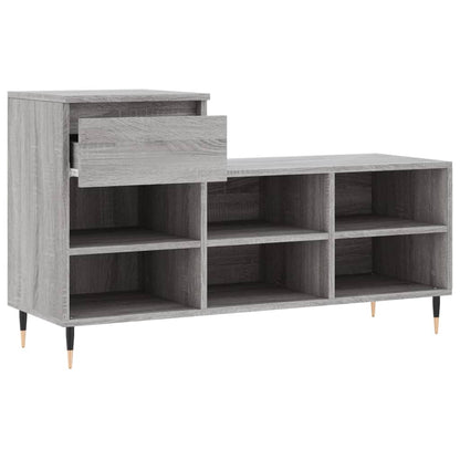 Shoe Cabinet Grey Sonoma 102x36x60 cm Engineered Wood