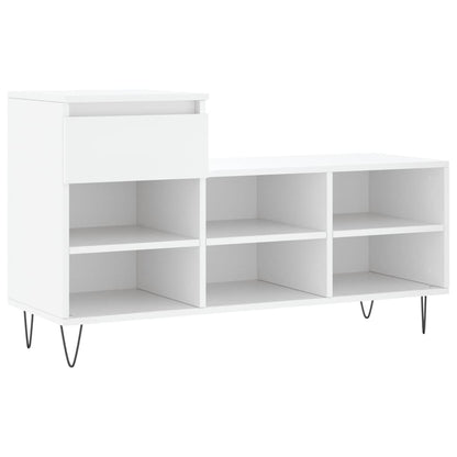 Shoe Cabinet White 102x36x60 cm Engineered Wood