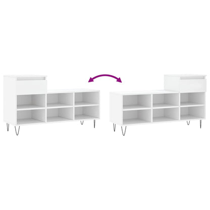 Shoe Cabinet White 102x36x60 cm Engineered Wood