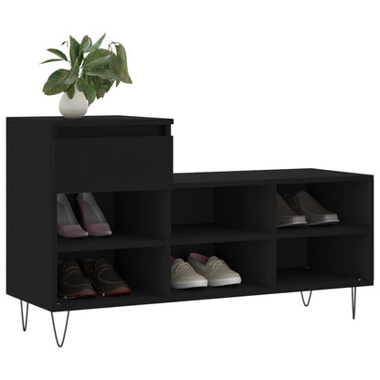 Shoe Cabinet Black 102x36x60 cm Engineered Wood