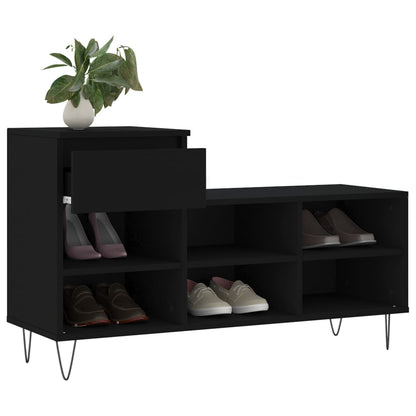 Shoe Cabinet Black 102x36x60 cm Engineered Wood