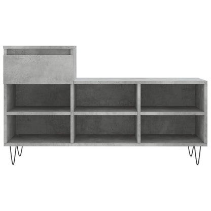 Shoe Cabinet Concrete Grey 102x36x60 cm Engineered Wood