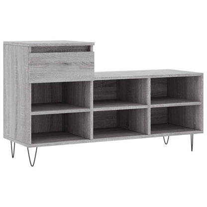 Shoe Cabinet Grey Sonoma 102x36x60 cm Engineered Wood