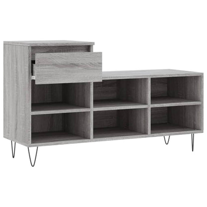 Shoe Cabinet Grey Sonoma 102x36x60 cm Engineered Wood