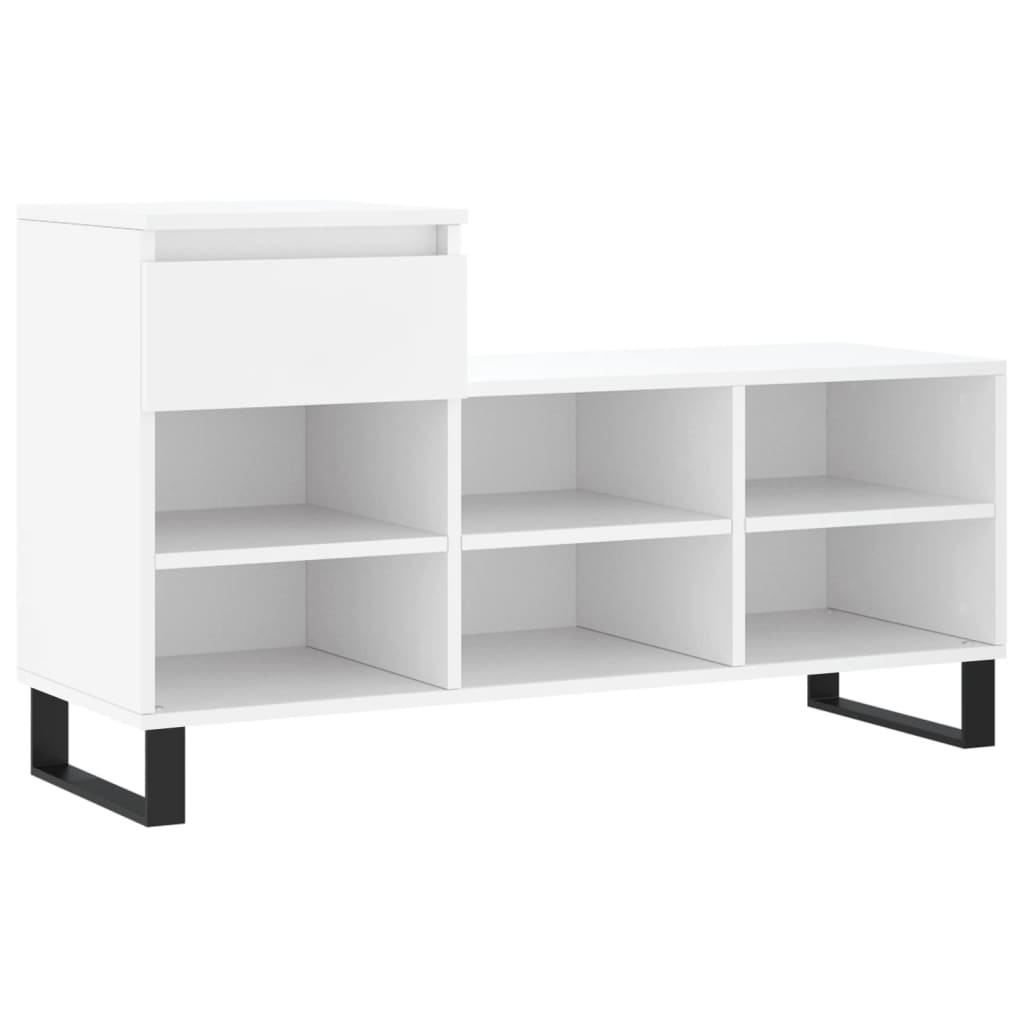Shoe Cabinet White 102x36x60 cm Engineered Wood