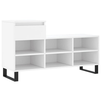 Shoe Cabinet White 102x36x60 cm Engineered Wood