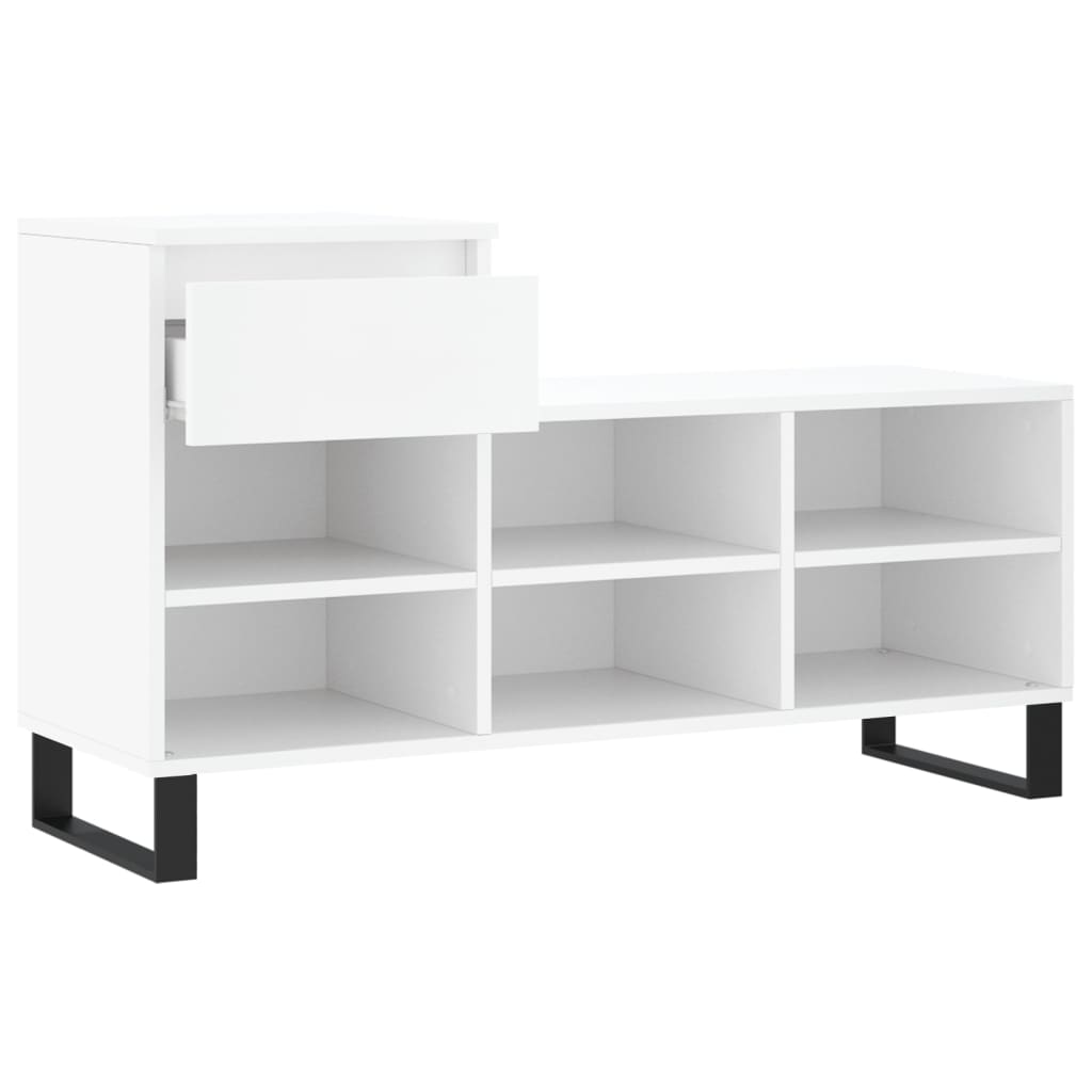 Shoe Cabinet White 102x36x60 cm Engineered Wood