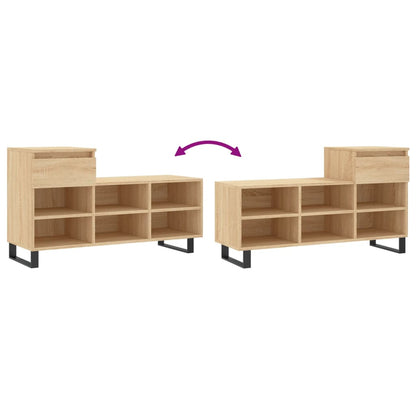 Shoe Cabinet Sonoma Oak 102x36x60 cm Engineered Wood