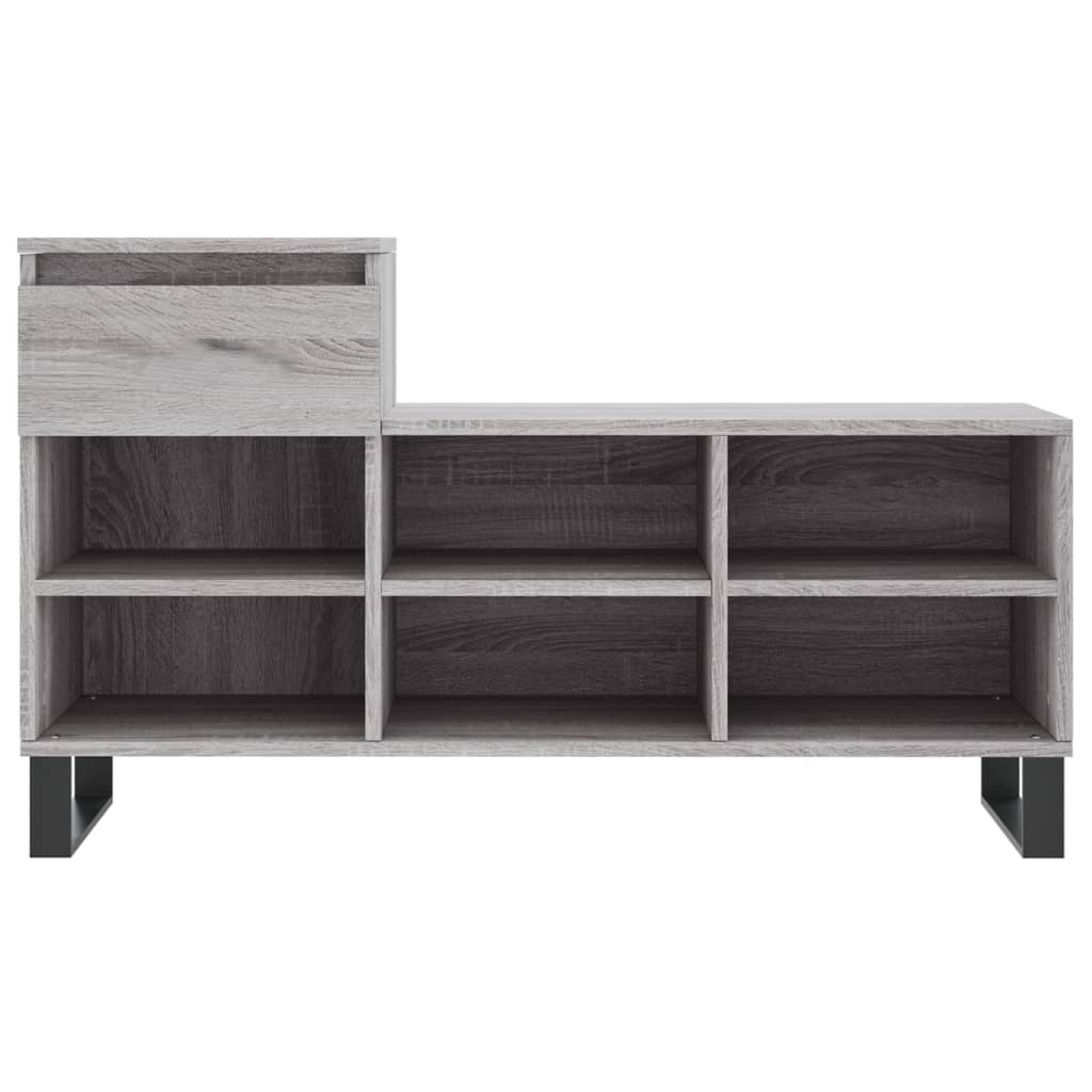 Shoe Cabinet Grey Sonoma 102x36x60 cm Engineered Wood