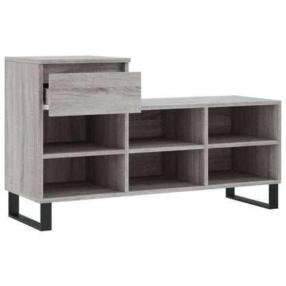 Shoe Cabinet Grey Sonoma 102x36x60 cm Engineered Wood