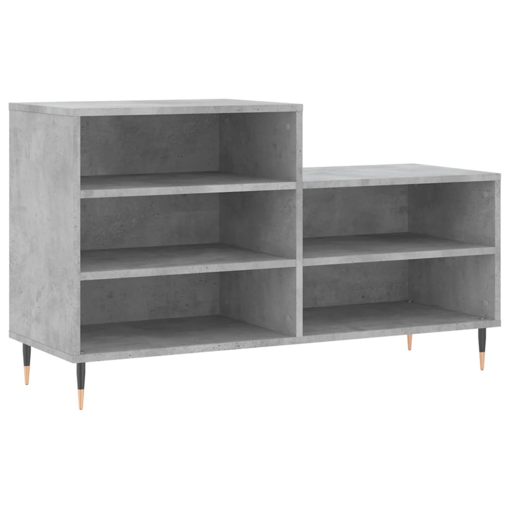 Shoe Cabinet Concrete Grey 102x36x60 cm Engineered Wood
