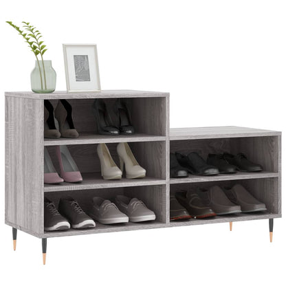 Shoe Cabinet Grey Sonoma 102x36x60 cm Engineered Wood