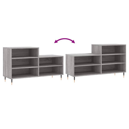 Shoe Cabinet Grey Sonoma 102x36x60 cm Engineered Wood