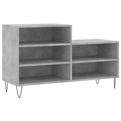 Shoe Cabinet Concrete Grey 102x36x60 cm Engineered Wood