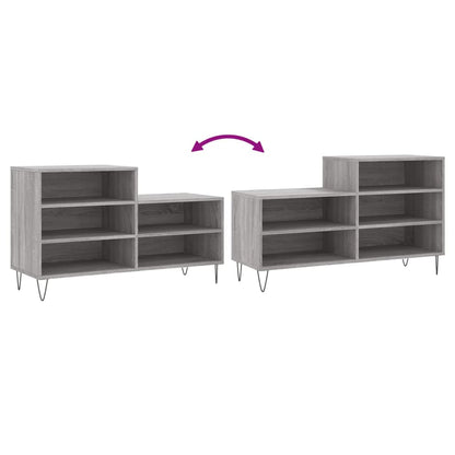 Shoe Cabinet Grey Sonoma 102x36x60 cm Engineered Wood
