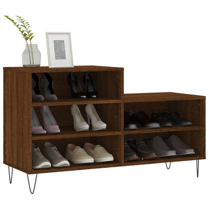 Shoe Cabinet Brown Oak 102x36x60 cm Engineered Wood