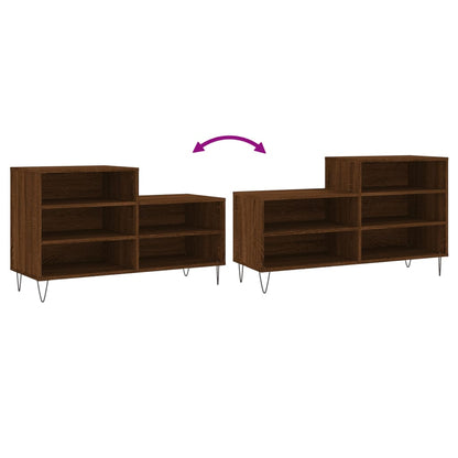 Shoe Cabinet Brown Oak 102x36x60 cm Engineered Wood