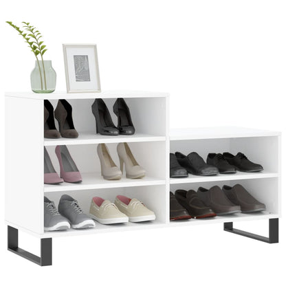 Shoe Cabinet White 102x36x60 cm Engineered Wood