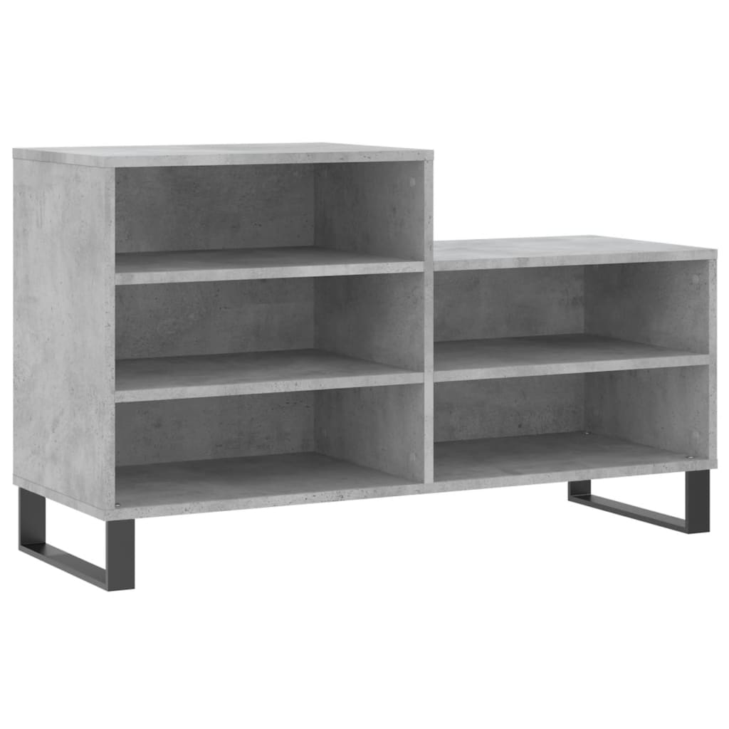 Shoe Cabinet Concrete Grey 102x36x60 cm Engineered Wood