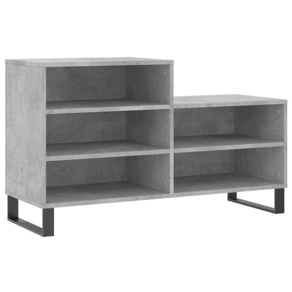 Shoe Cabinet Concrete Grey 102x36x60 cm Engineered Wood