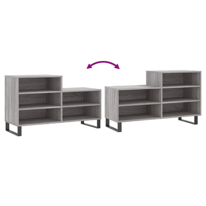 Shoe Cabinet Grey Sonoma 102x36x60 cm Engineered Wood