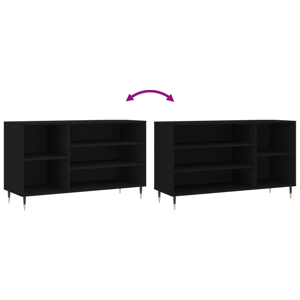 Shoe Cabinet Black 102x36x60 cm Engineered Wood
