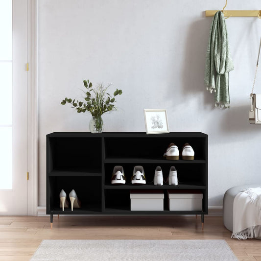 Shoe Cabinet Black 102x36x60 cm Engineered Wood