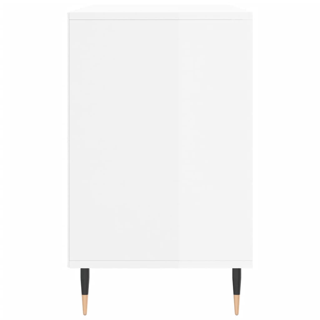 Shoe Cabinet High Gloss White 102x36x60 cm Engineered Wood