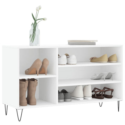 Shoe Cabinet White 102x36x60 cm Engineered Wood