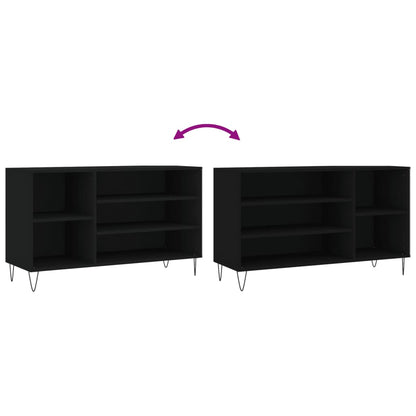 Shoe Cabinet Black 102x36x60 cm Engineered Wood