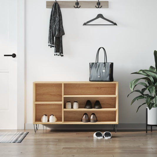 Shoe Cabinet Sonoma Oak 102x36x60 cm Engineered Wood