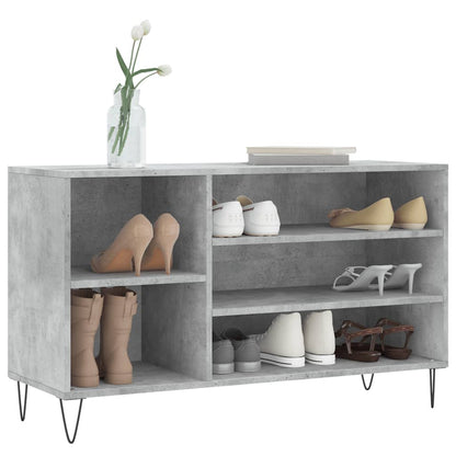 Shoe Cabinet Concrete Grey 102x36x60 cm Engineered Wood