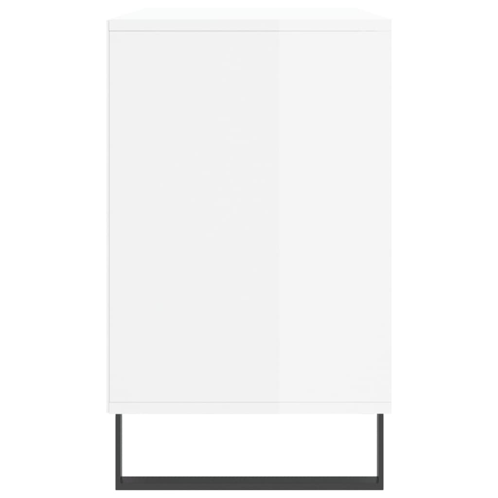 Shoe Cabinet High Gloss White 102x36x60 cm Engineered Wood